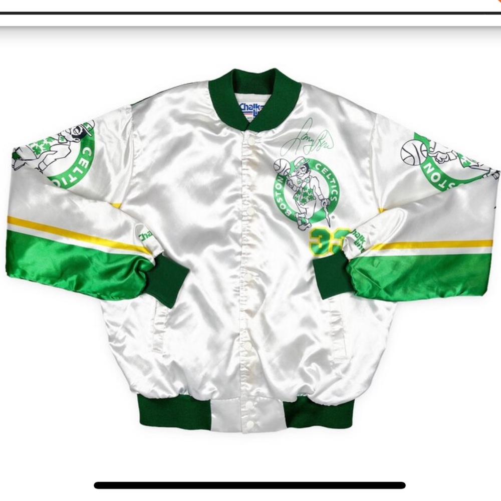 Vintage Chalk Line Boston Celtics Larry Bird Snap Jacket size large